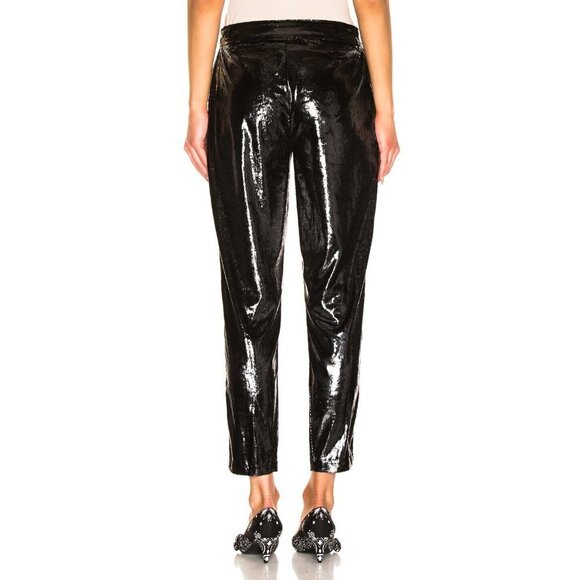 NWT RtA black metallic sheen “tinsel”-look and feel velvet-like tailored trouser - Picture 7 of 16